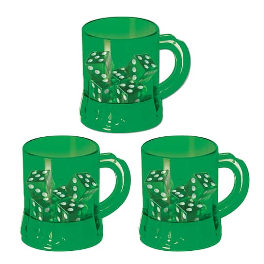 Beistle 3oz. St. Patrick’s Day “Mug Shot” with Dice, 3ct.